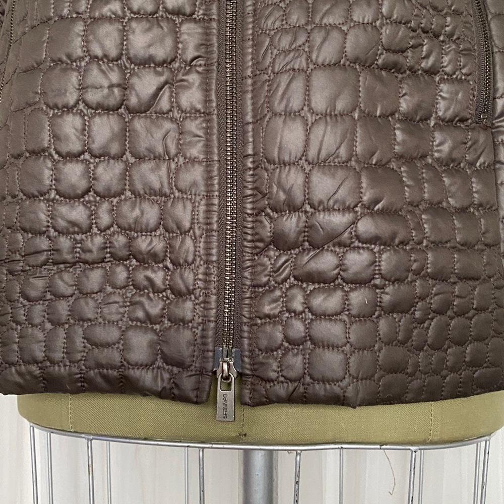 SPANNER Dark Brown Quilted Lightweight Puffer Jacket Size Large - Picture 7 of 17